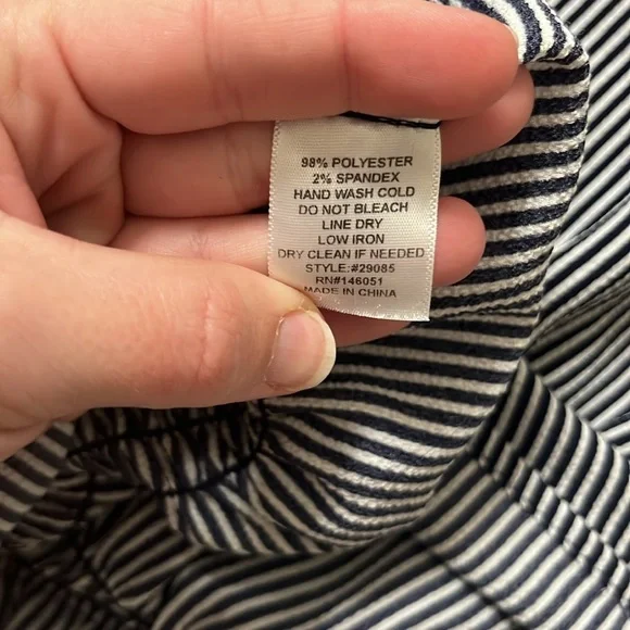 Monteau Blue and White Striped Peplum Top - Picture 3 of 3